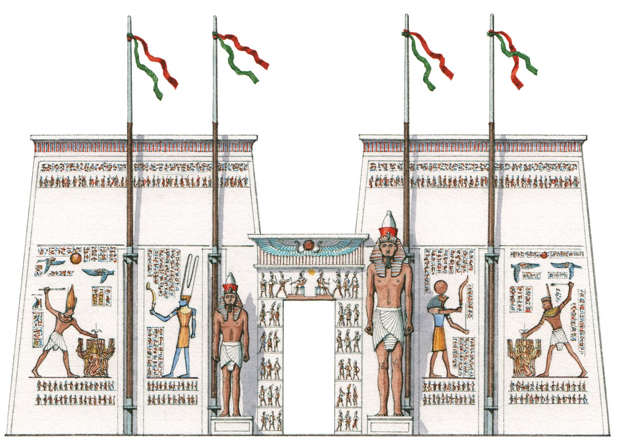 Den 10:e pylonen, Karnak, Egypten av Stephen Conlin