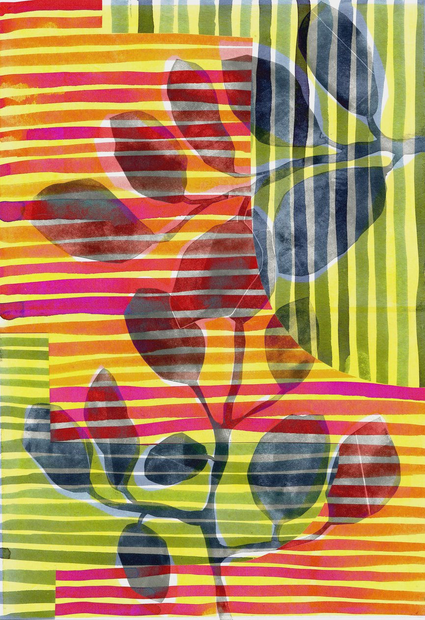 Botanical Stripe II, 2018 (digital) av Stephen Dow