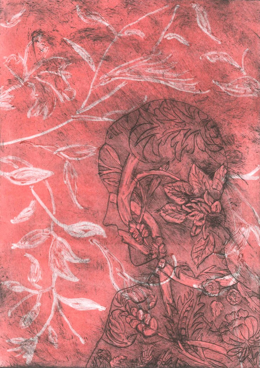 Cast III, 2015 (monoprint på papper) av Stephen Dow