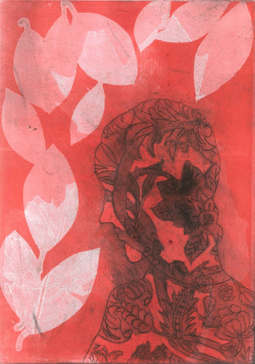 Cast II, 2015 (monoprint på papper) av Stephen Dow