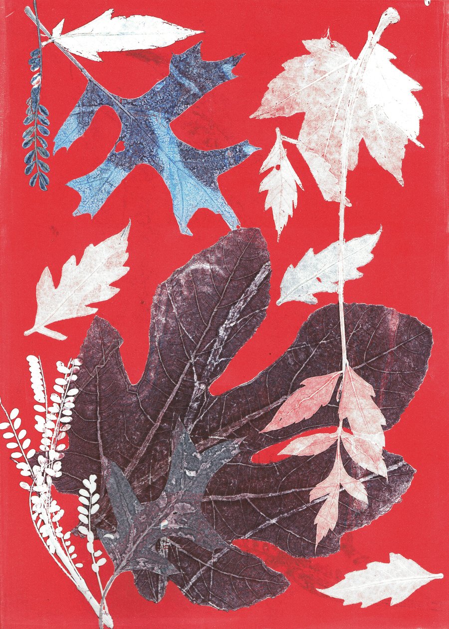 Jol XII, 2017 (monoprint på papper) av Stephen Dow