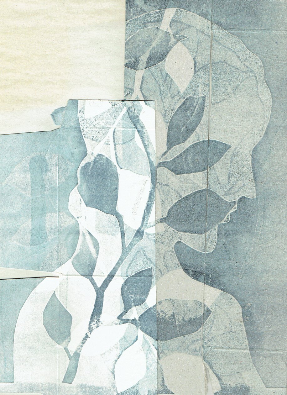 La Foret II, 2016 (monoprint  collage) av Stephen Dow