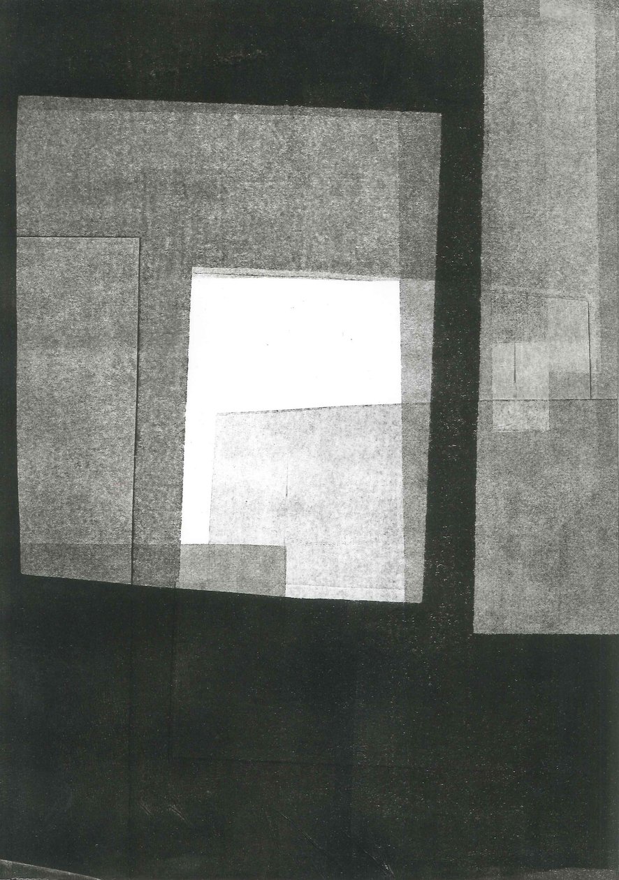 Nocturnus III, 2015 (monoprint på papper) av Stephen Dow