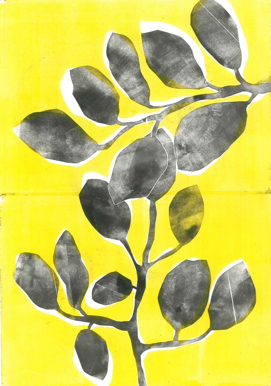 Summer Garden IV, 2015 (monoprint på papper) av Stephen Dow