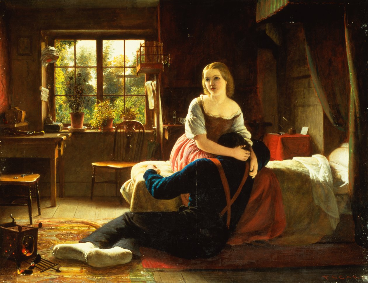 Tröst (olja på duk) av Stephen Francis Cary
