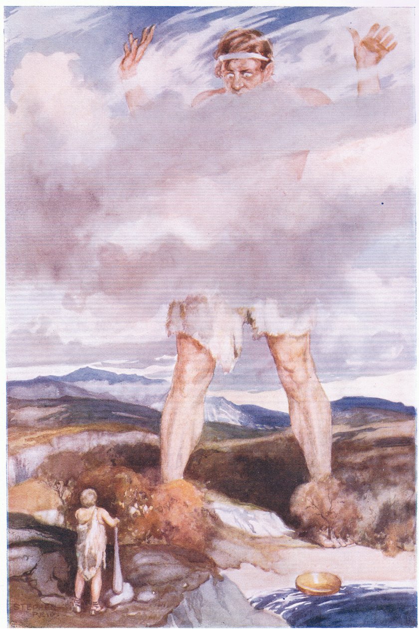 Att uppfatta jätten Herkules vrålade (färg litho) av Stephen Reid