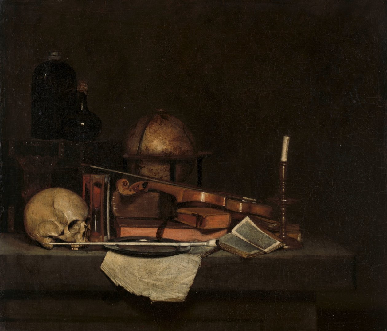 Vanitas stilleben av Stevers