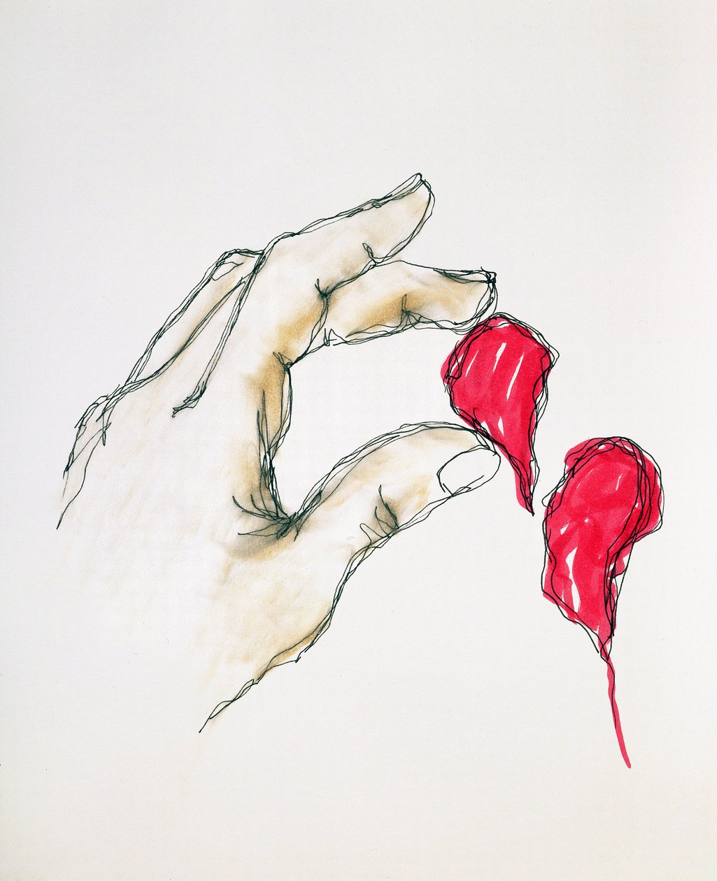 A Piece of Your Heart, 1996 (penna & wc på papper) av Stevie Taylor