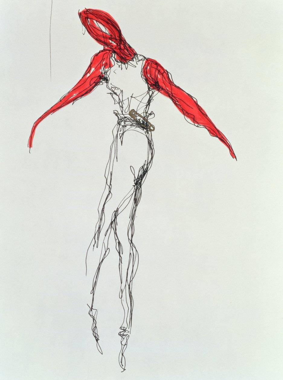 Dansaren, 1997 (bläck på papper) av Stevie Taylor