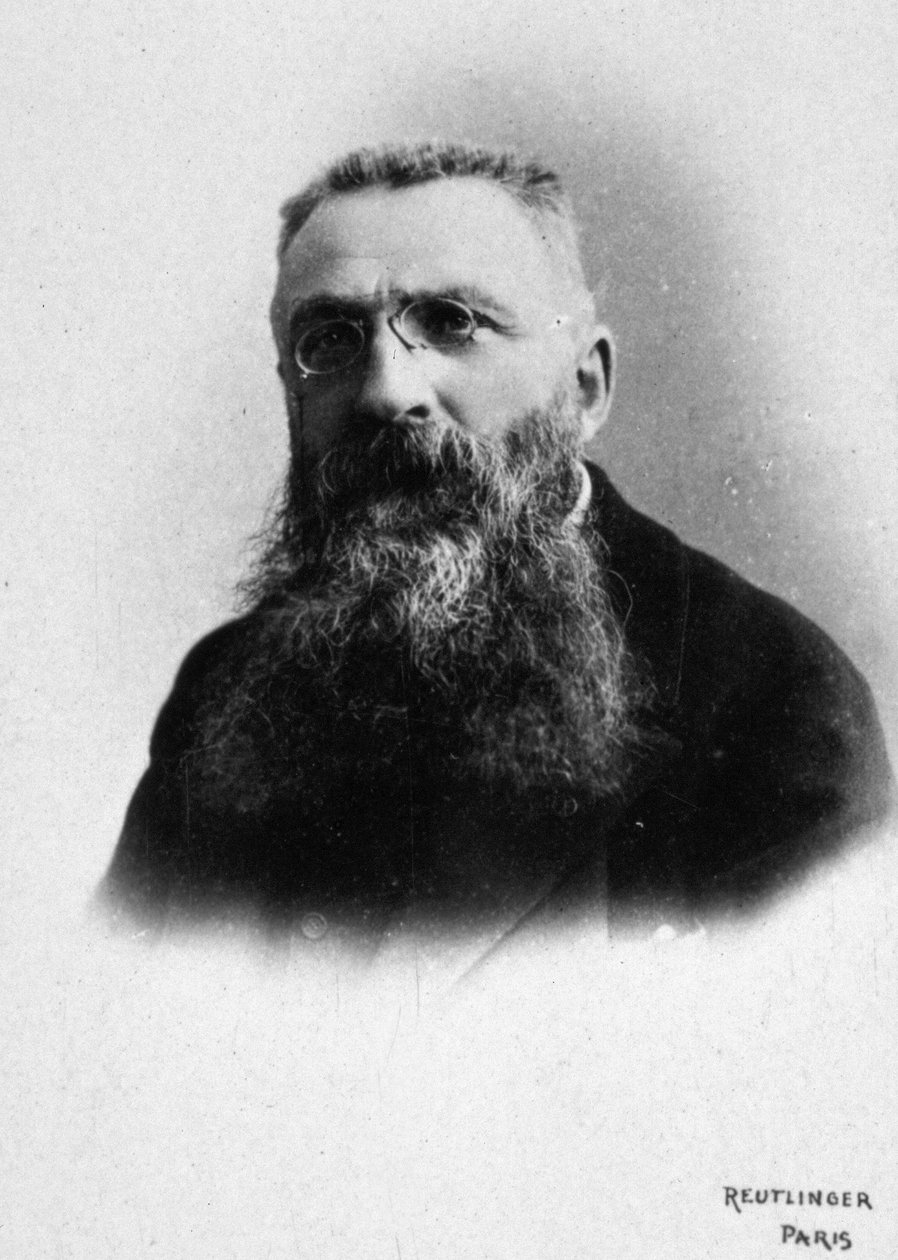 Auguste Rodin, ca 1885-95 (s/v foto) av Studio Reutlinger