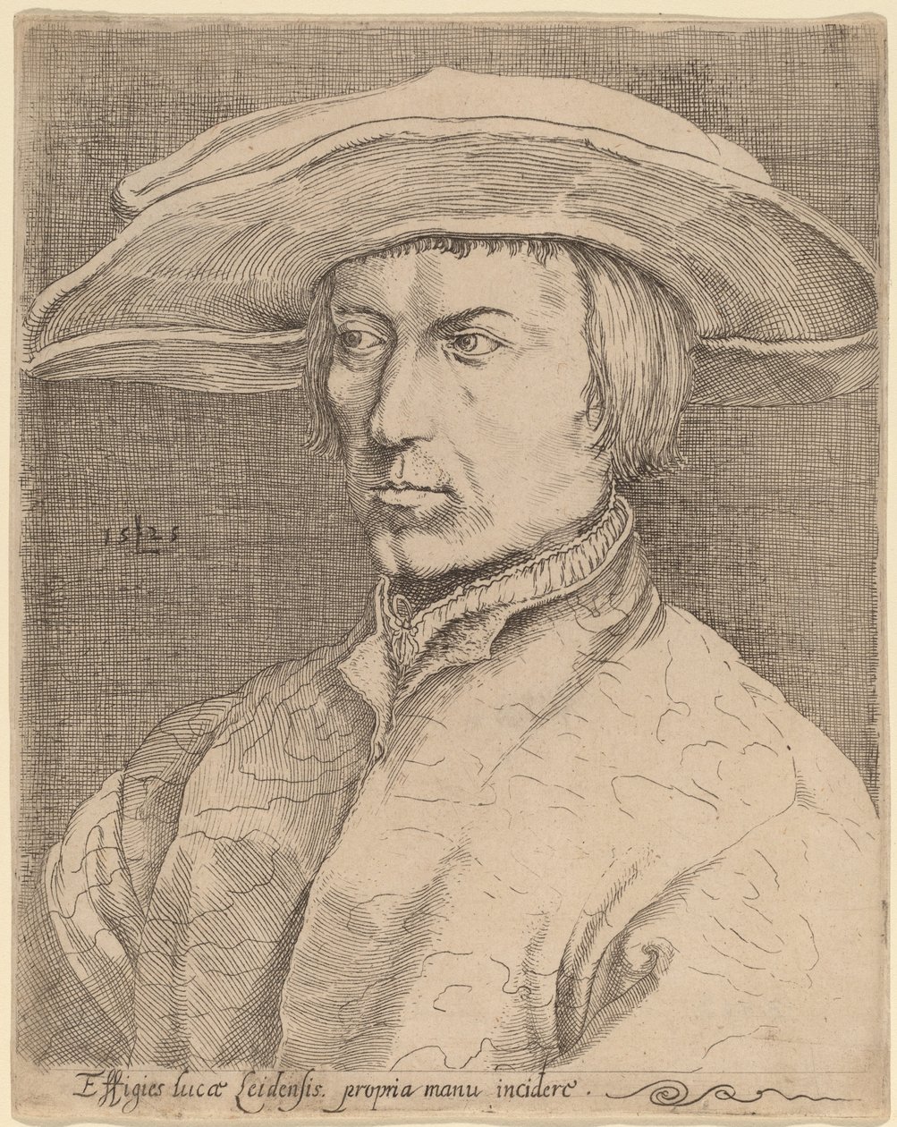 Självporträtt av Style of Lucas van Leyden after Albrecht Dürer