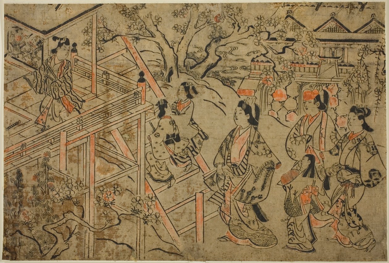 Besöker Kiyomizu-templet av Sugimura Jihei