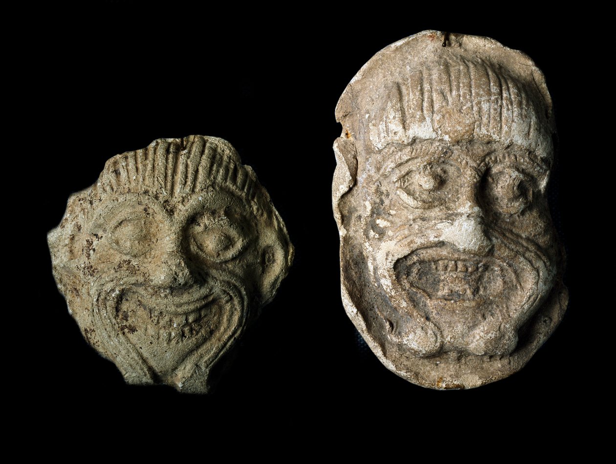 Demonhuvuden Humbaba (terrakotta) av Sumerian Sumerian