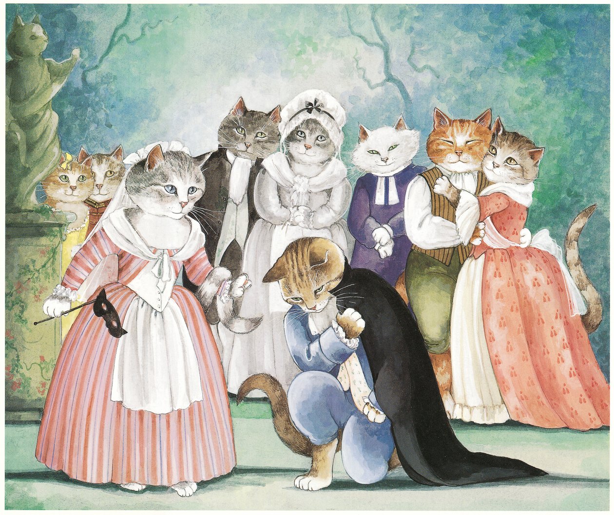 Illustration från Opera Cats (pub. 1997) av Susan Herbert