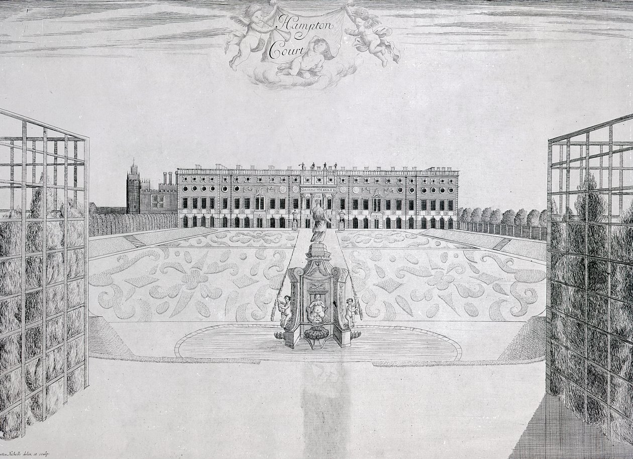 Hampton Court South Front, ca 1830 av Sutton Nicholls