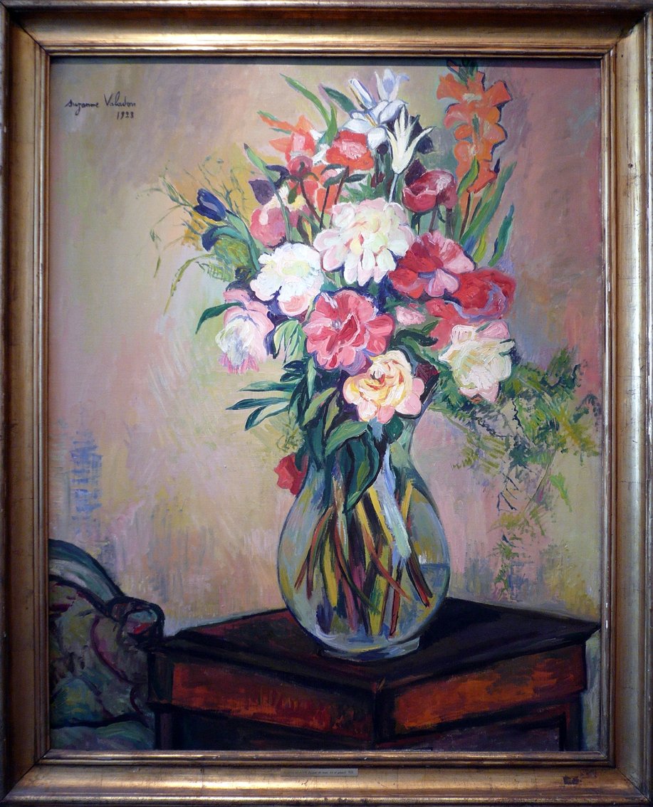  Bouquet de fleurn av Marie Clementine (Suzanne) Valadon