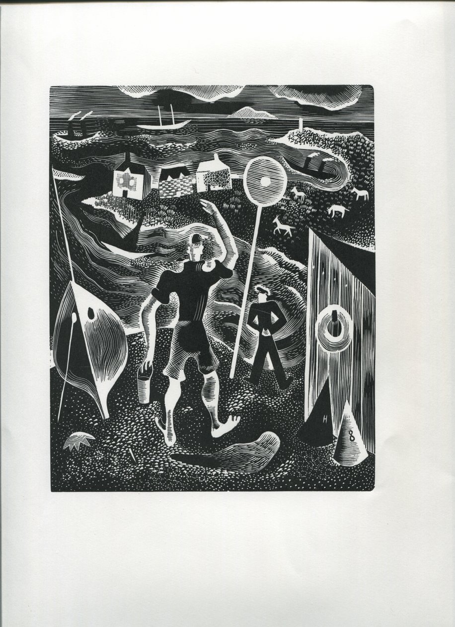 Brightlingsea (trägravyr) av Suzanne Cooper