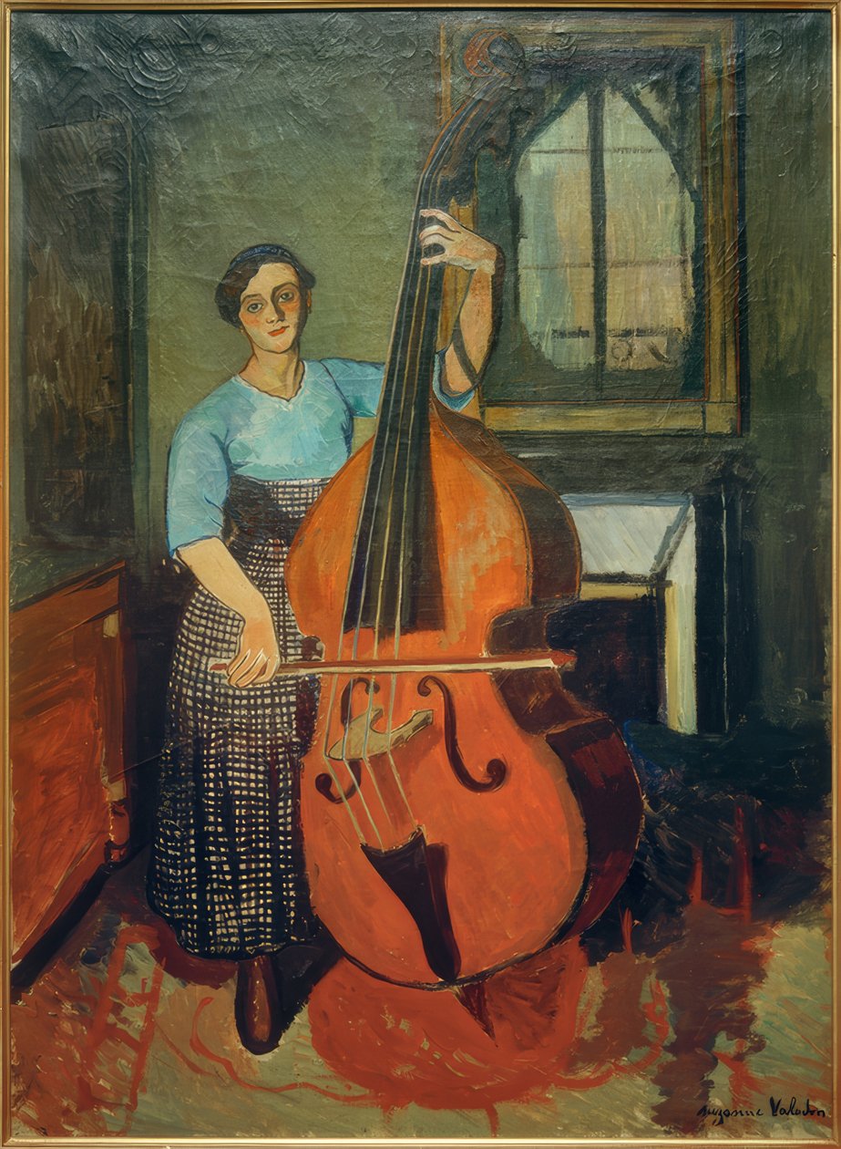 Kvinna med kontrabas av Marie Clementine (Suzanne) Valadon
