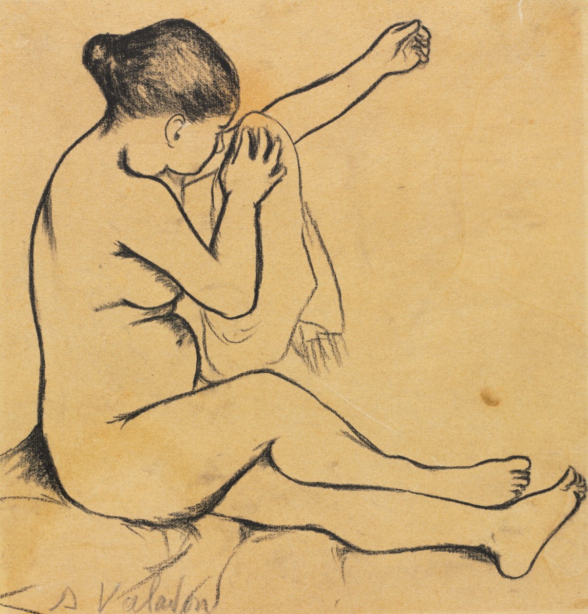Sittande Kvinna Naken av Suzanne Valadon