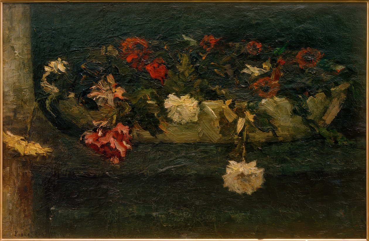 Stilleben med blommor i skål av Suze Robertson