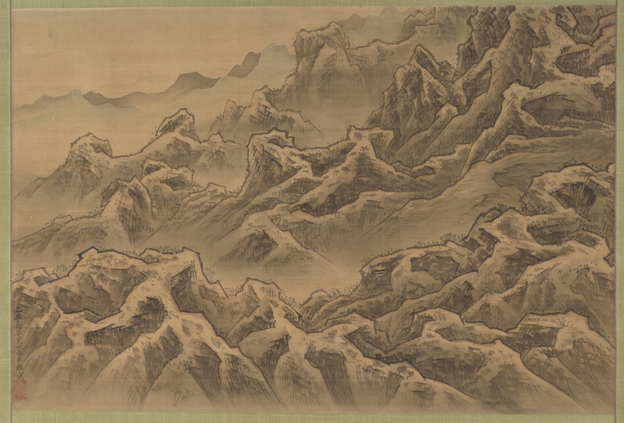 Berg och ravin av Suzuki Fuyō
