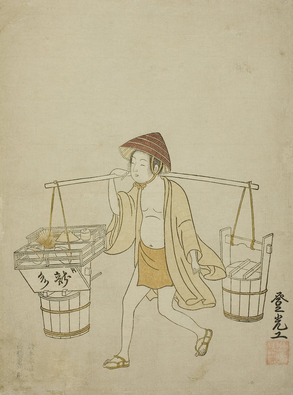 En vattenförsäljare, 1765 av Suzuki Harunobu