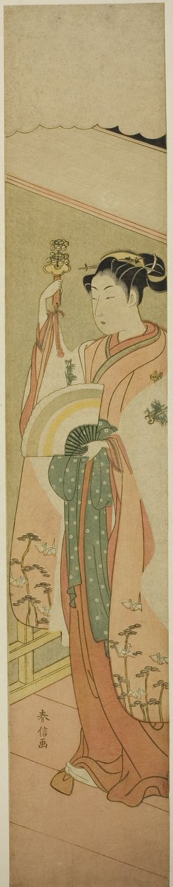Kagura-dansen av Suzuki Harunobu