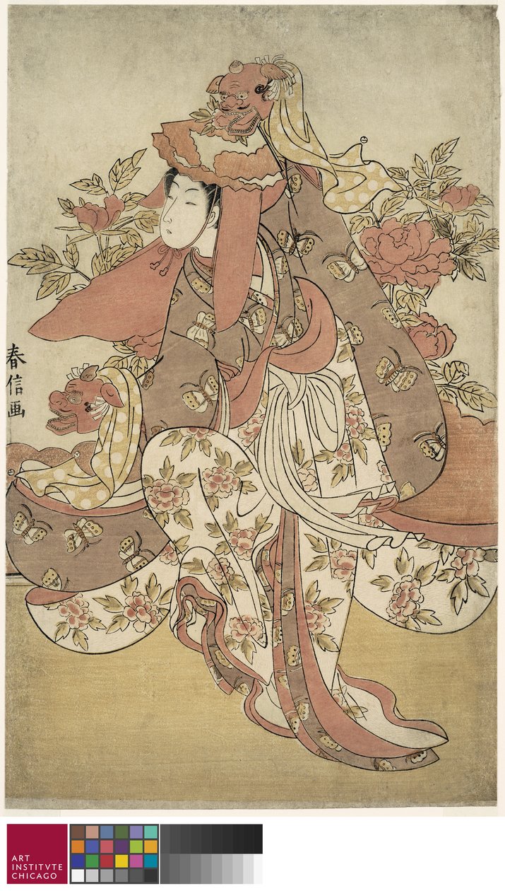 Lejondansen, ca 1769-70 av Suzuki Harunobu