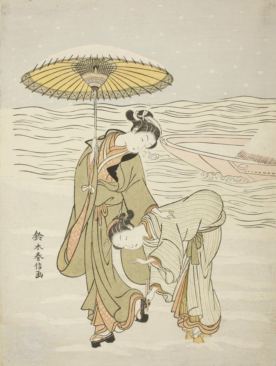 Den snötäppta Geta, c.1767-68 av Suzuki Harunobu