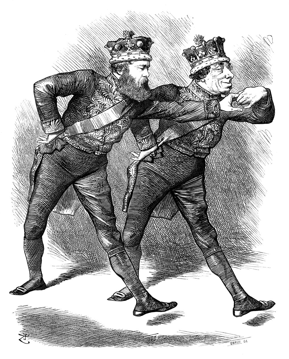 The Pas De Deux!, 1878. av Swain