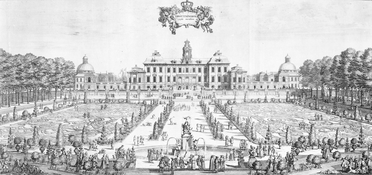 Utsikt över Drottningholms slott, 1692 av Swedish School