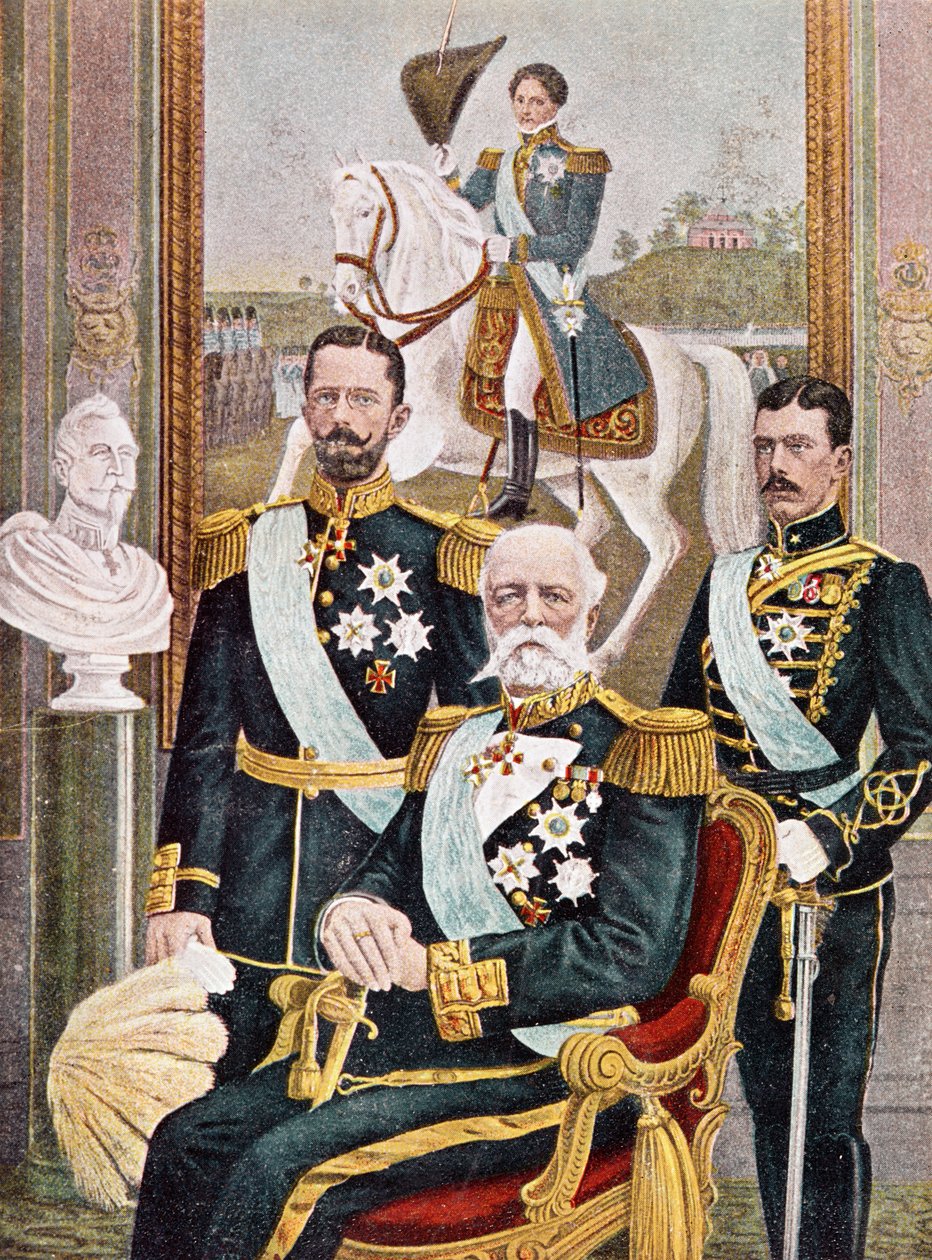 Fem generationer av svenska monarker, 1904 av Swedish School
