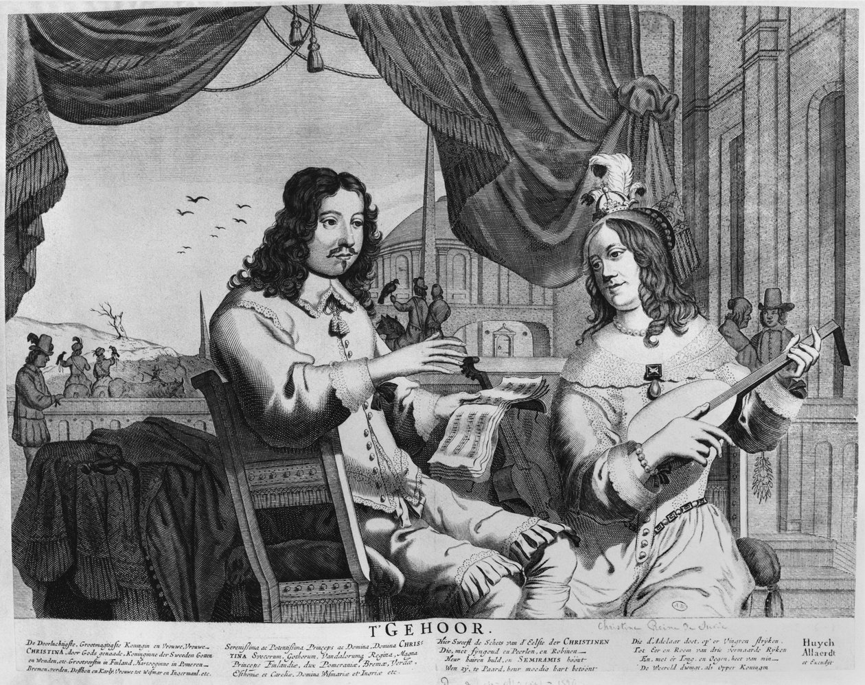 Drottning Kristina av Sverige (1626-89) av Swedish School