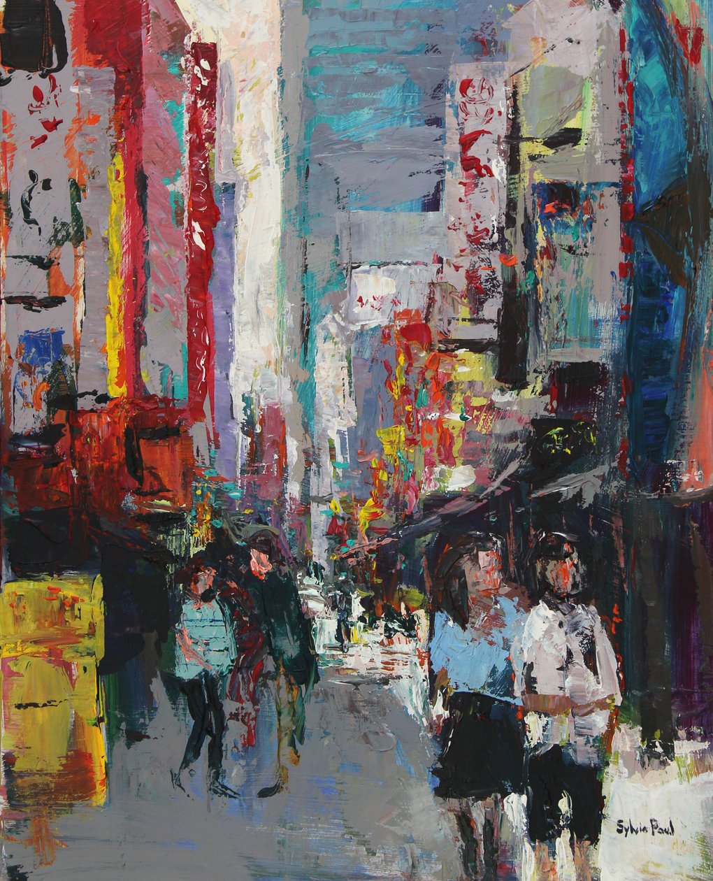 Tokyo Shopping, 2024 (akryl) av Sylvia Paul