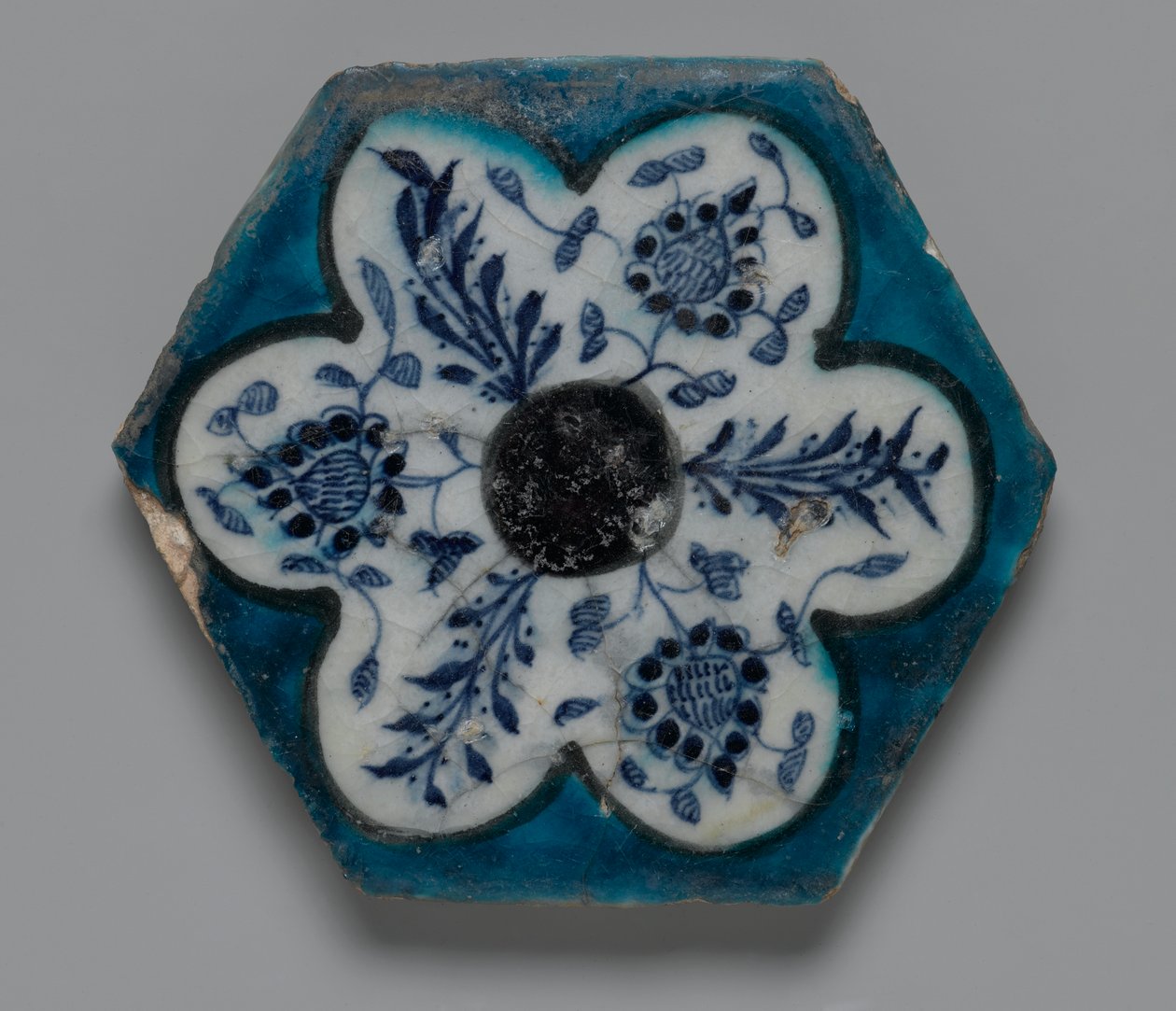 Hexagonal kakel (keramisk) av Syrian School