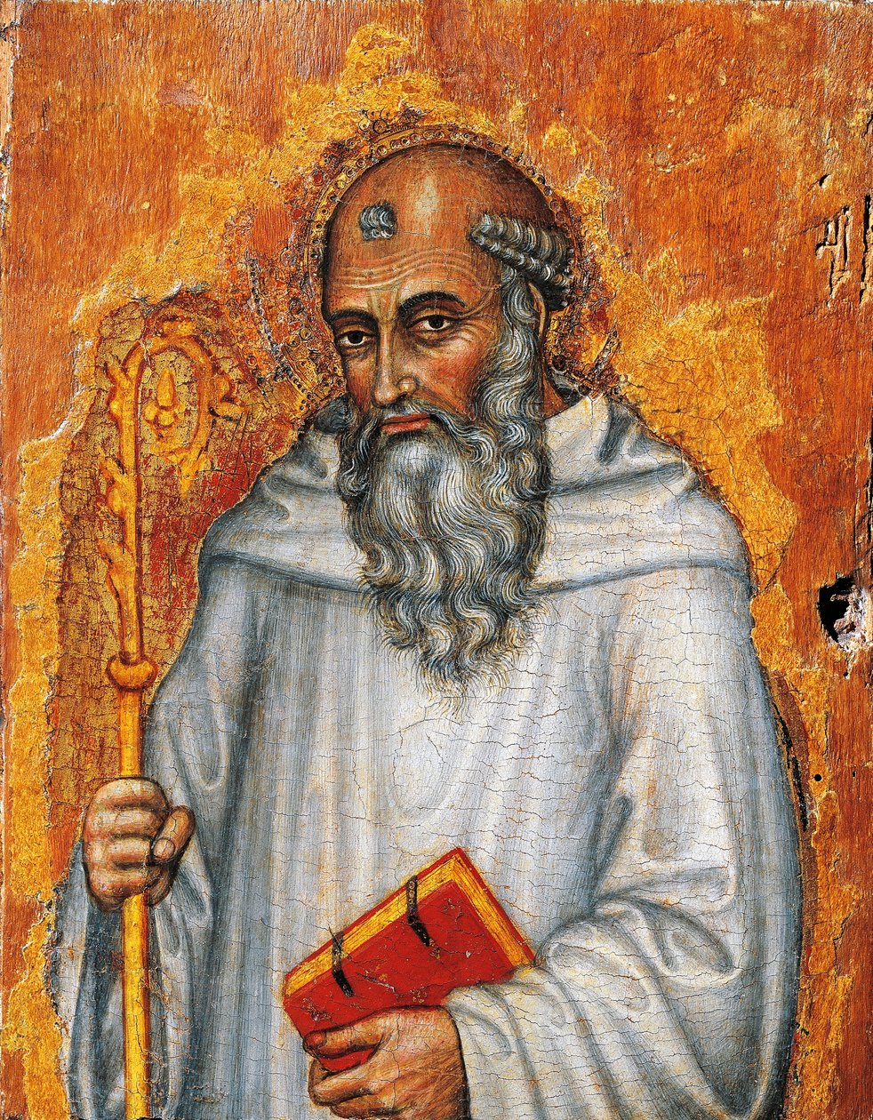Italien, Asissi, Saint Benedict av Taddeo di Bartolo