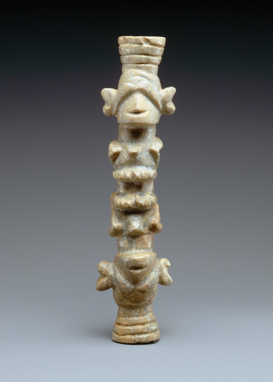 Amulett (jadeit) av Taino Culture