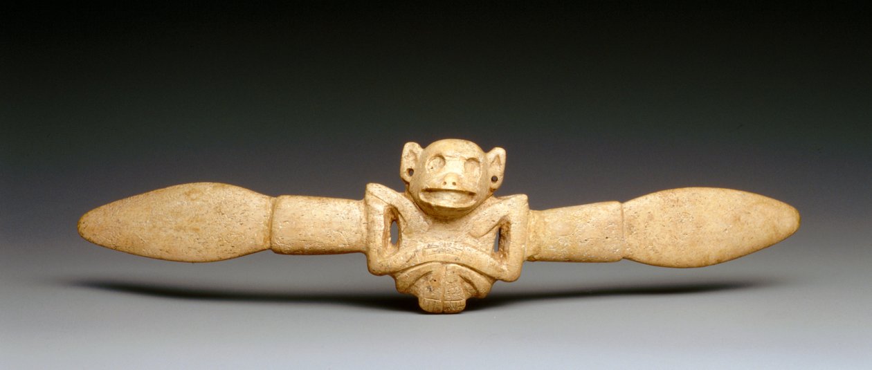 Kräkningssticka (manatee ben) av Taino Culture