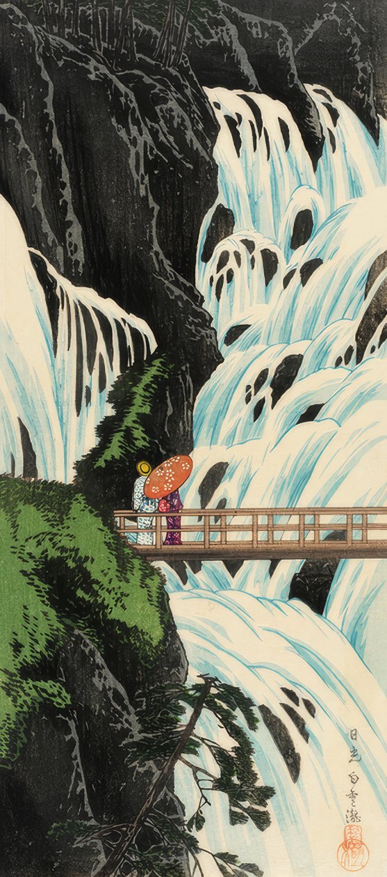 Stadsmattor även Wasser Fall Von Nikko av Takahashi Hiroaki