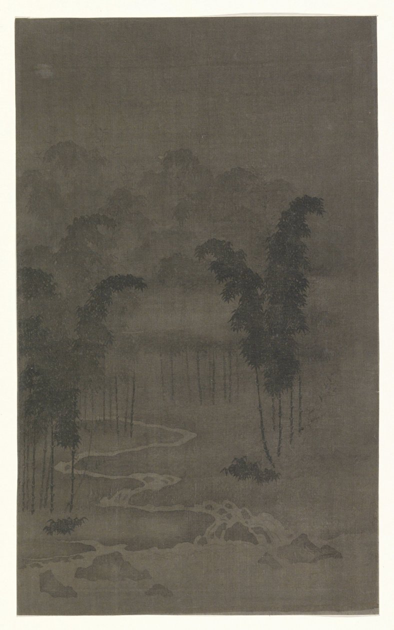 Bambuskog på natten av Tan Zhirui (attributed to)