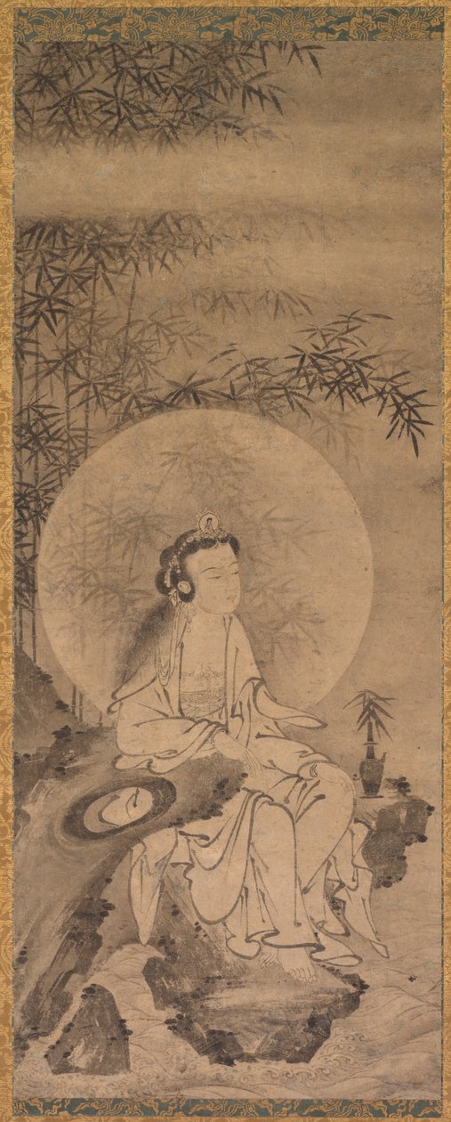 Vitklädd Guanyin av Tani Buncho
