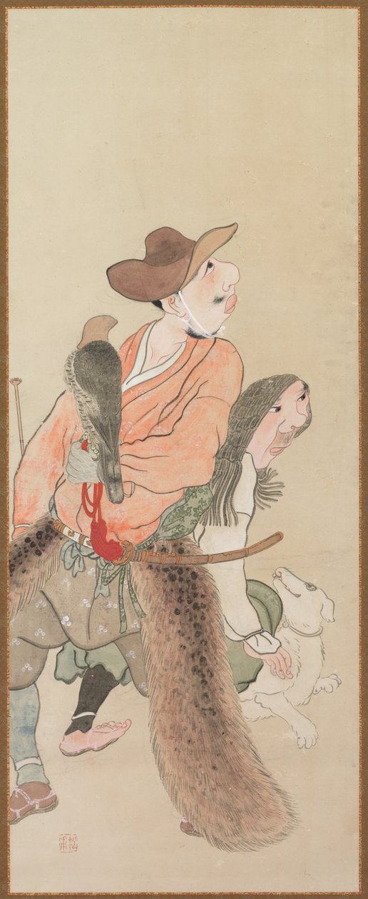 Genrefigurer, ca. 1816. av Tatabe Socho