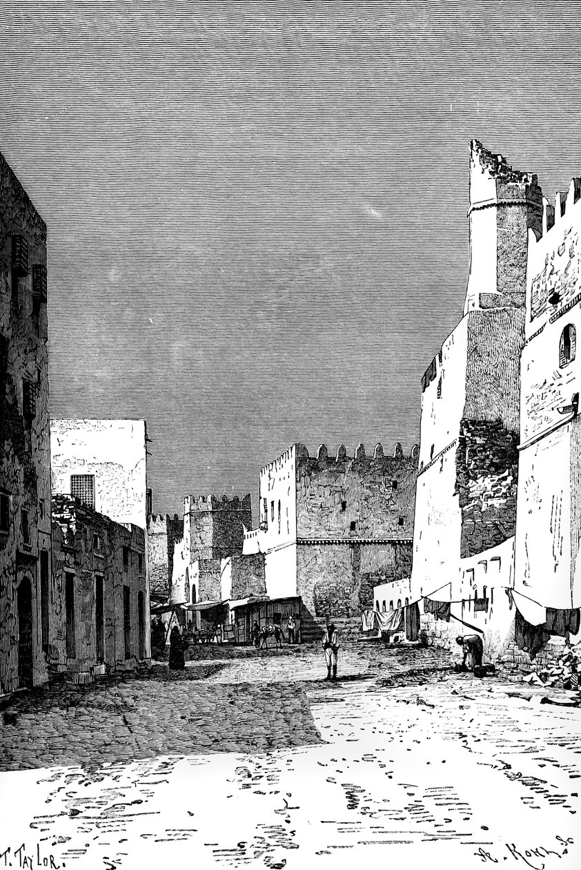 Leonec Street, Sfakes, Nordafrika, 1895. av Taylor