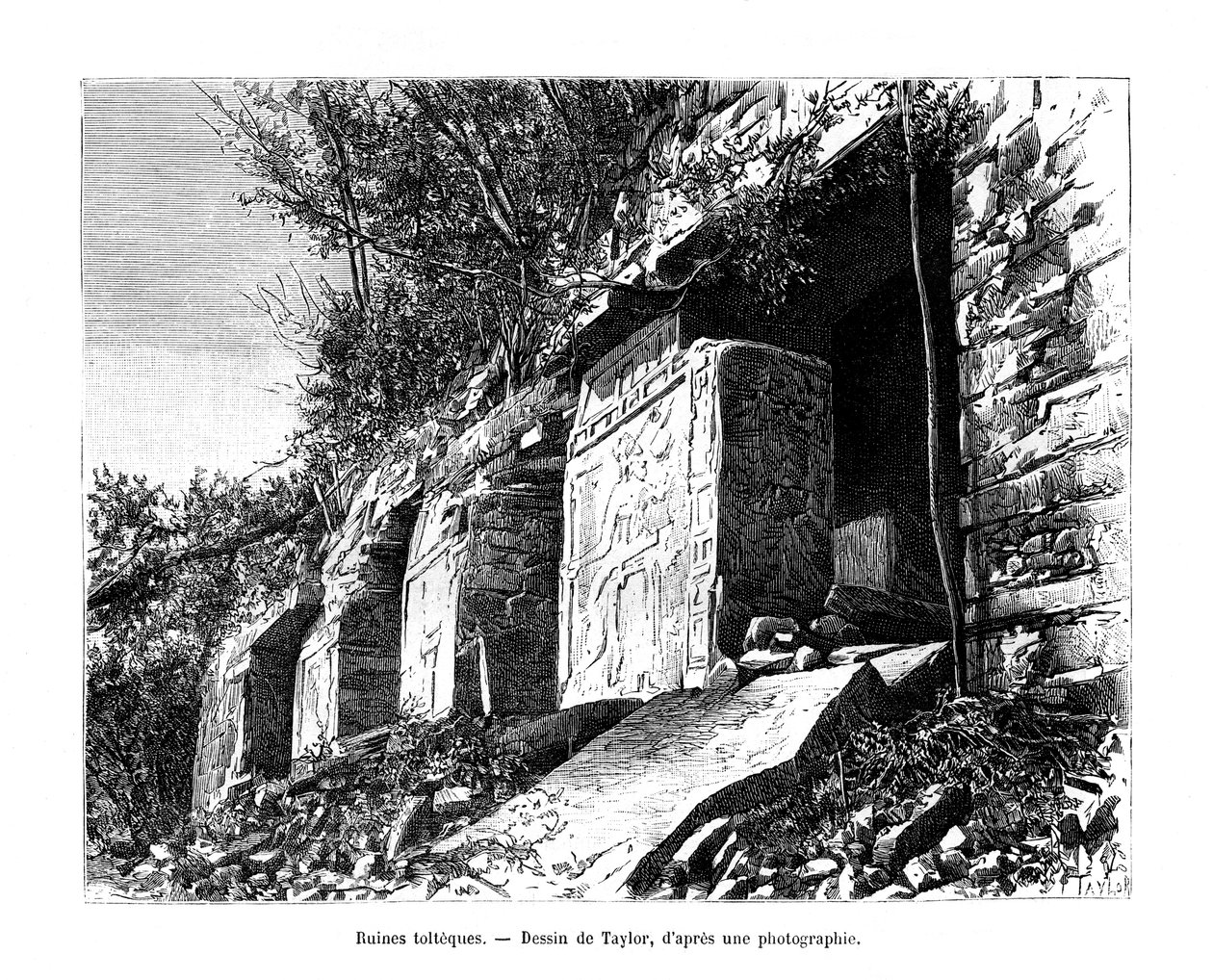 Toltec-ruiner, Mexiko, 1800-talet av Taylor