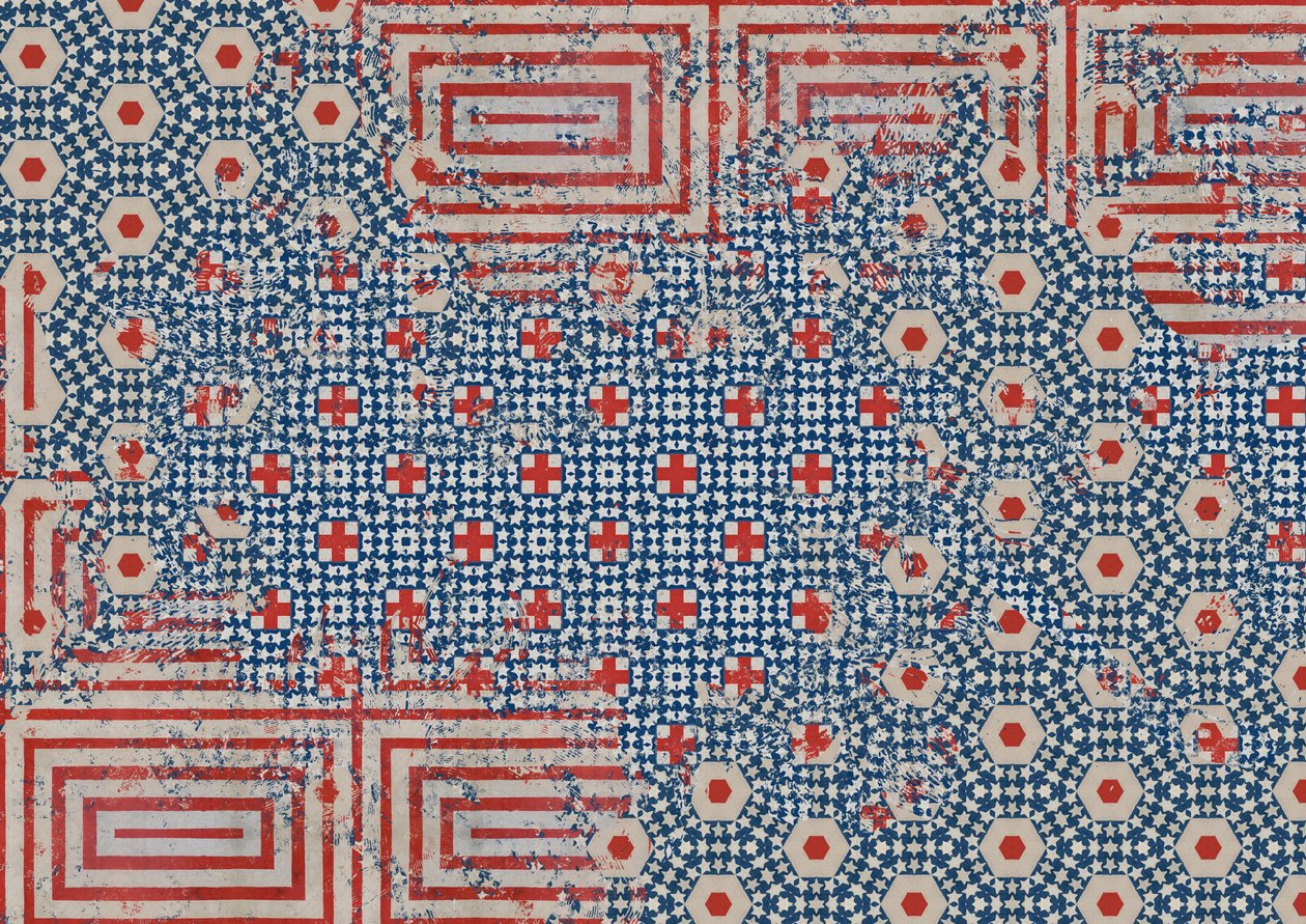 Abstrakt flagga, 2014 (Collage på duk) av Teis Albers