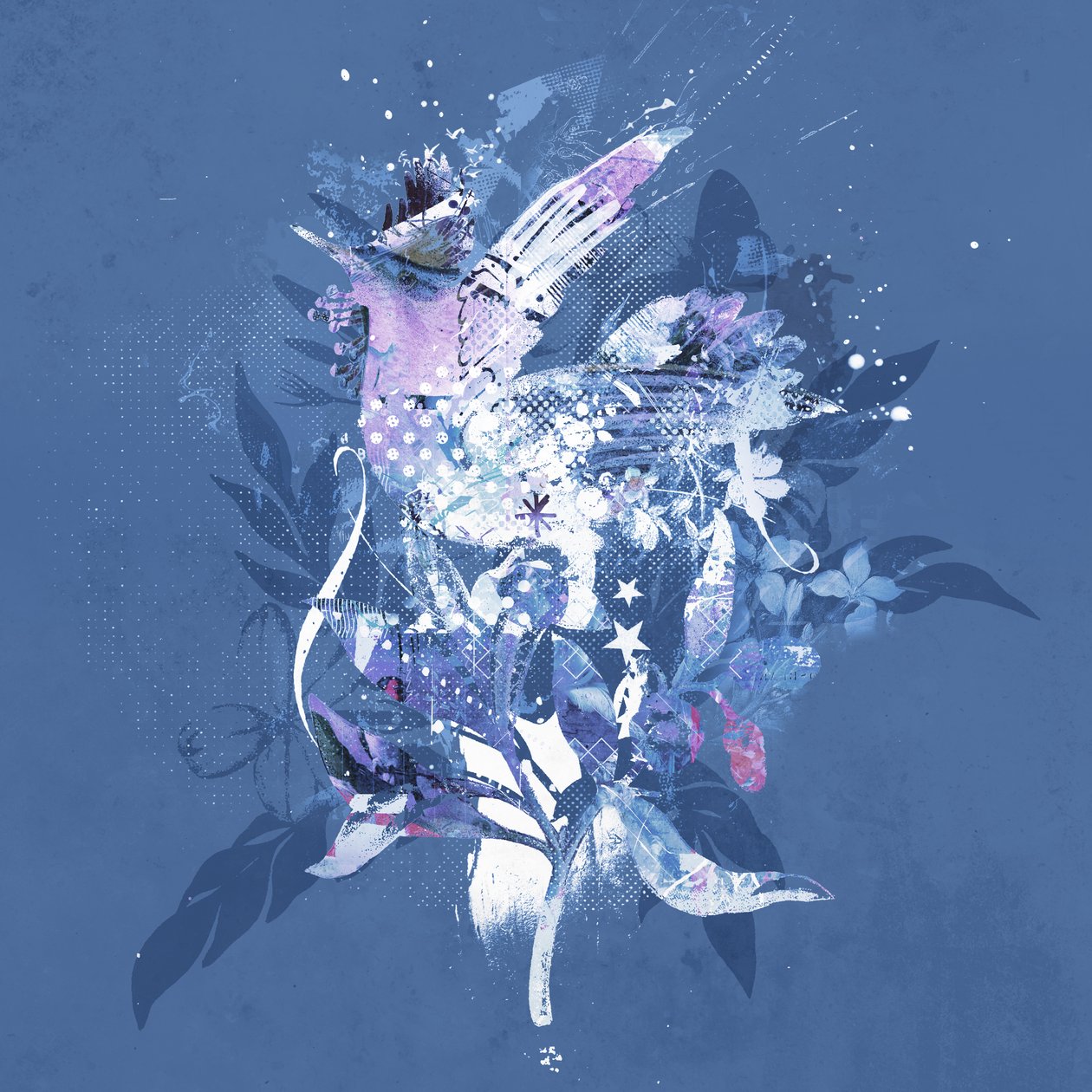 Freebirdy, 2015 (Collage på duk) av Teis Albers