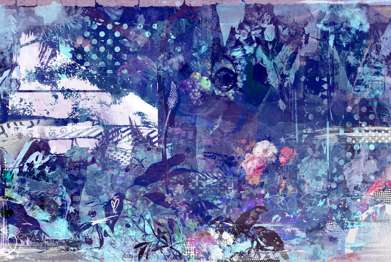 Get Royal, 2015 (Collage på duk) av Teis Albers