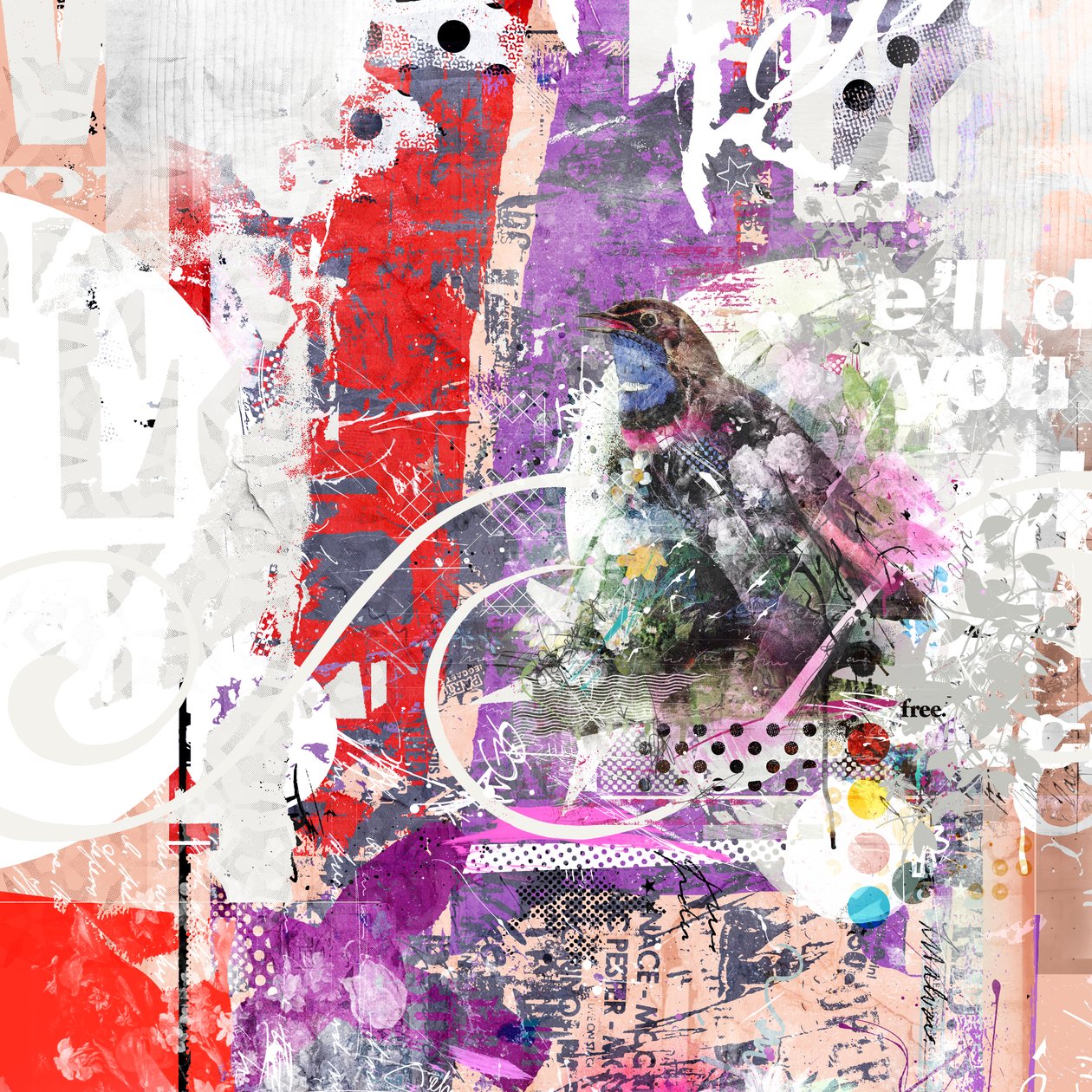 Get it On, 2015 (Collage på duk) av Teis Albers