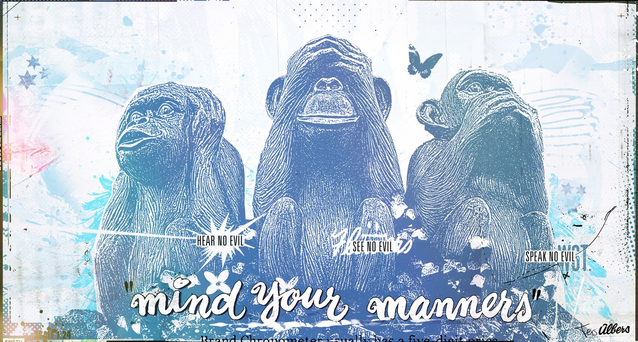 Mind your Manners, 2017 (Collage på duk) av Teis Albers