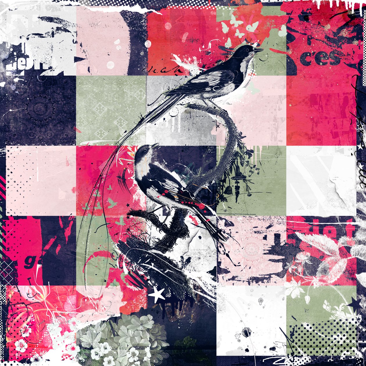 Natural Quilt, 2013 (Collage på duk) av Teis Albers
